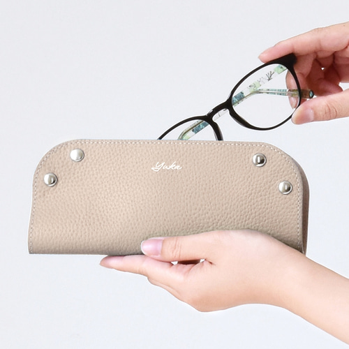 1つで2役◇マルチメガネケース 本革 国産シュリンクレザー 名入れ