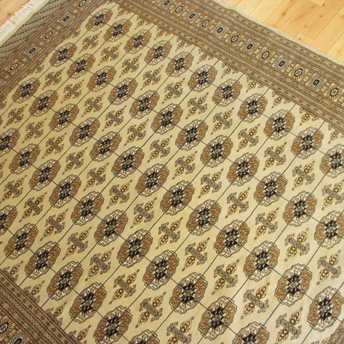 パキスタン絨毯 ハイクオリティ 252x205cm 手織り ボハラ柄