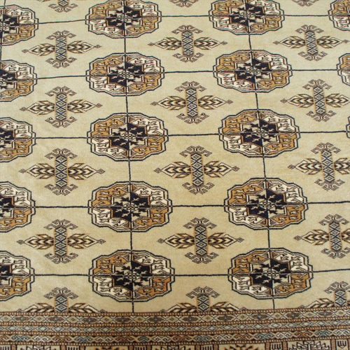 パキスタン絨毯 ハイクオリティ 252x205cm 手織り ボハラ柄 カーペット