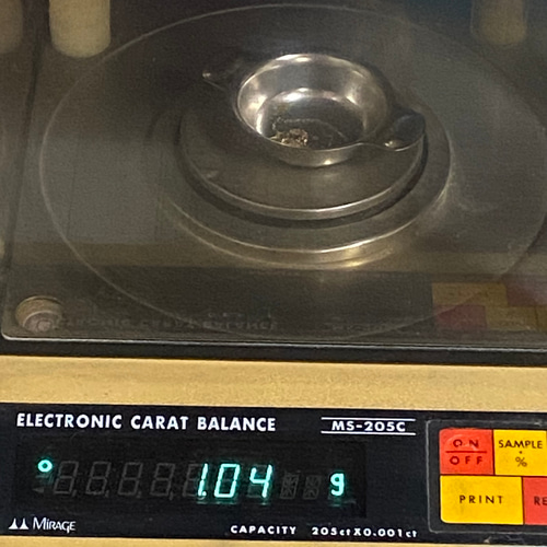 K18YG AU750 18金 天然アンモライト 2.59ct あずきチェーンネックレス 