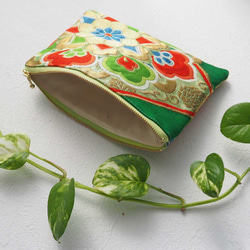 縁起を運ぶ✧着物帯リメイクポーチ 4枚目の画像