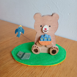 クマとクリスマス 飾り クリスマス 壁掛け コンパクト かわいい ツリー