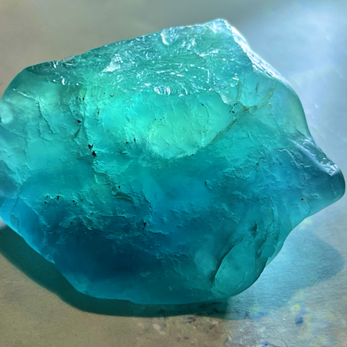 中国湖南省香花嶺産 エメラルドグリーン ブルーフローライト 蛍