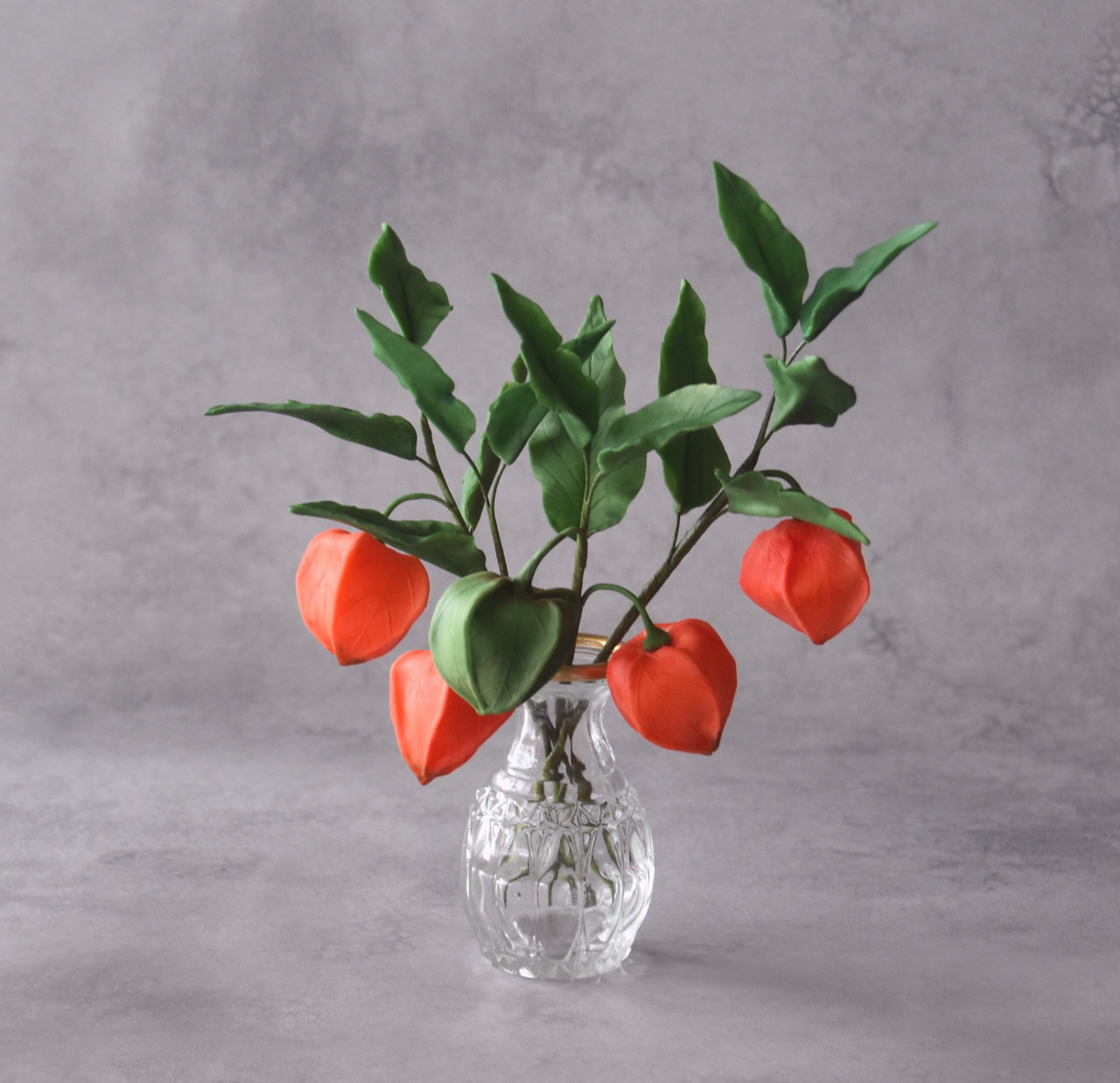 ◆粘土のお花◆　ホオズキ（鬼灯）・・・H1255