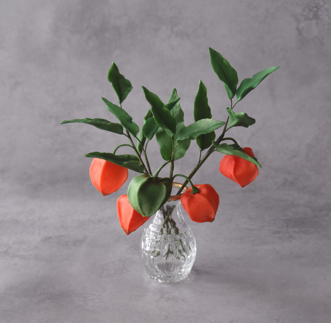 ◆粘土のお花◆　ホオズキ（鬼灯）・・・H1255