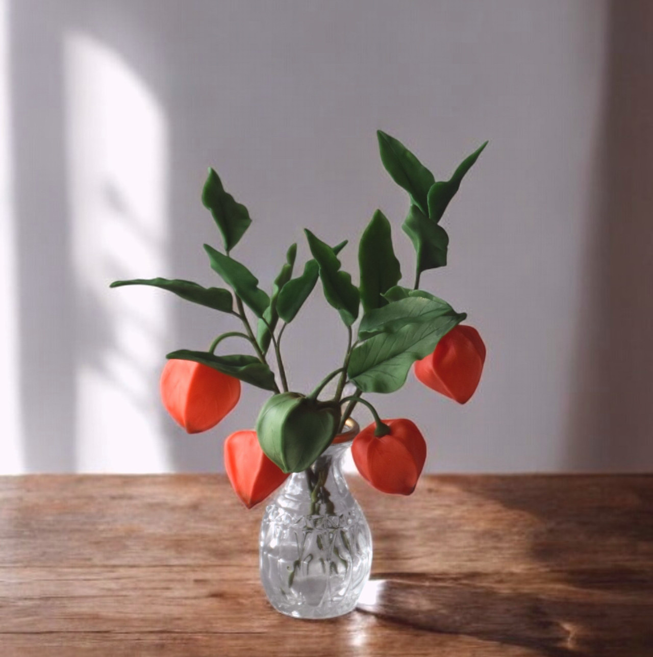 ◆粘土のお花◆　ホオズキ（鬼灯）・・・H1255