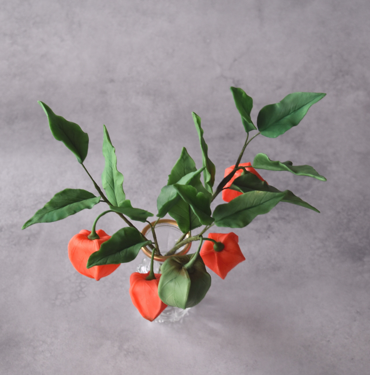 ◆粘土のお花◆　ホオズキ（鬼灯）・・・H1255