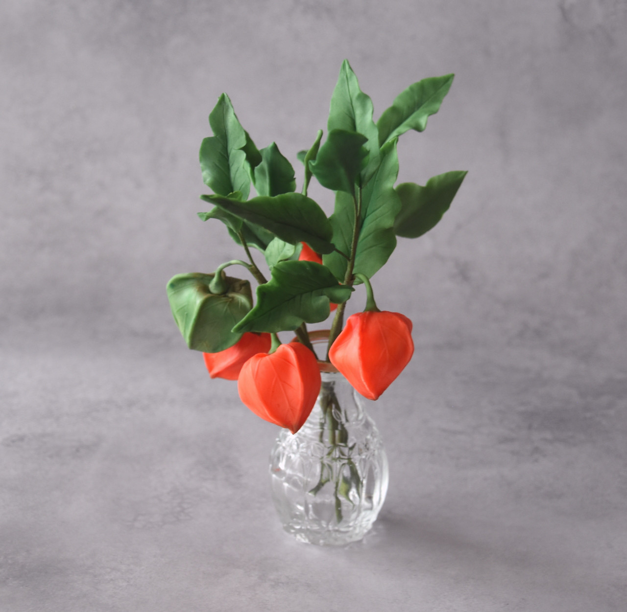 ◆粘土のお花◆　ホオズキ（鬼灯）・・・H1255