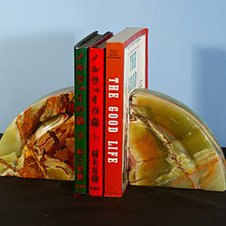 天然石ブックエンド/ Natural stone bookends