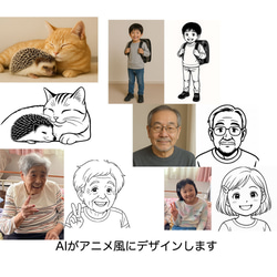 夏の帰省に♪世界にひとつの似顔絵タンブラー｜写真からアニメ風等に｜真空ステンレス／保冷保温OK 2枚目の画像