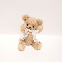 小さなオレンジモヘア テディベア 14cm ぬいぐるみ yukumao 通販