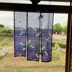 トンボ柄の暖簾 5枚目の画像