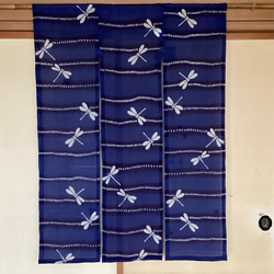 トンボ柄の暖簾 1枚目の画像