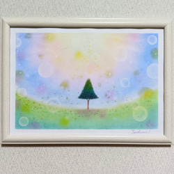パステル画（原画）空。 パステル画（原画）空。