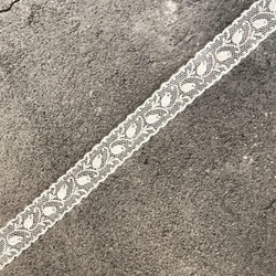 ラスト【再販】5.2m チュールリボンレース 蕾柄 両耳スカラップ 日本製 lace-No,113-5.2 7枚目の画像