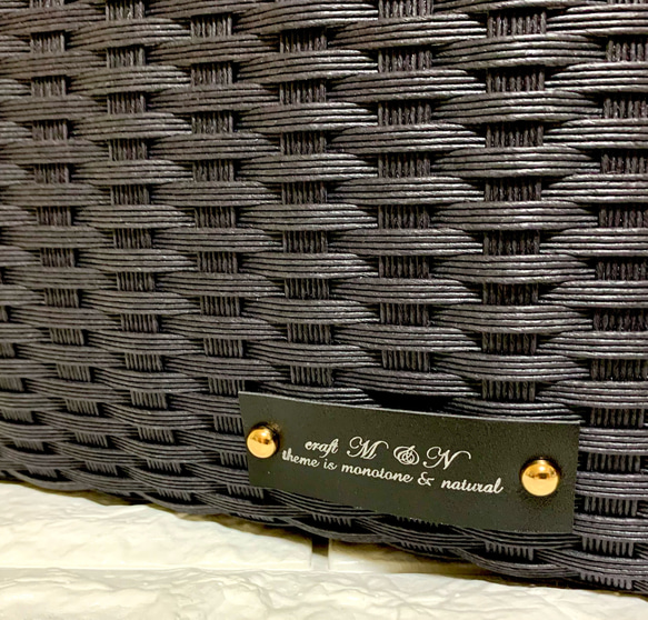 新作♬︎♡バンブーハンドルがオシャレ シンプル 大人可愛いブラックのカゴバッグ お出かけお買い物 浴衣 お着物にも♡ 10枚目の画像