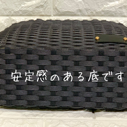 新作♬︎♡バンブーハンドルがオシャレ シンプル 大人可愛いブラックのカゴバッグ お出かけお買い物 浴衣 お着物にも♡ 11枚目の画像