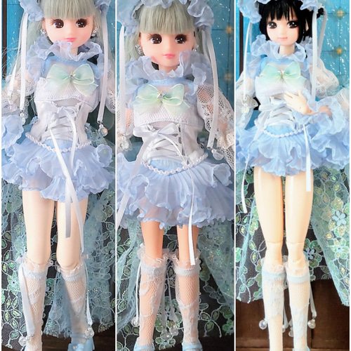 ドール服 リカちゃん 27cmドール クラゲ ロリータ ドレス その他