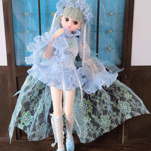 ドール服 リカちゃん 27cmドール クラゲ ロリータ ドレス その他人形
