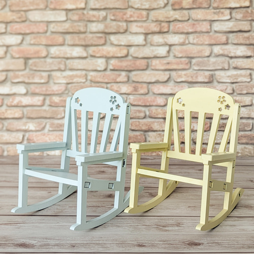 小さいぬい用*ころんとパステルロッキングチェア おもちゃ・人形