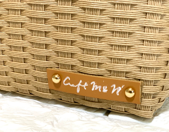 新作♬︎♡バンブーハンドルがオシャレ シンプル カゴバッグ お出かけ 浴衣 お着物にも使い易いサイズ♬︎♡ 10枚目の画像