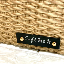 新作♬︎♡バンブーハンドルがオシャレ シンプル カゴバッグ お出かけ 浴衣 お着物にも使い易いサイズ♬︎♡ 12枚目の画像