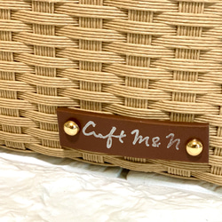 新作♬︎♡バンブーハンドルがオシャレ シンプル カゴバッグ お出かけ 浴衣 お着物にも使い易いサイズ♬︎♡ 11枚目の画像