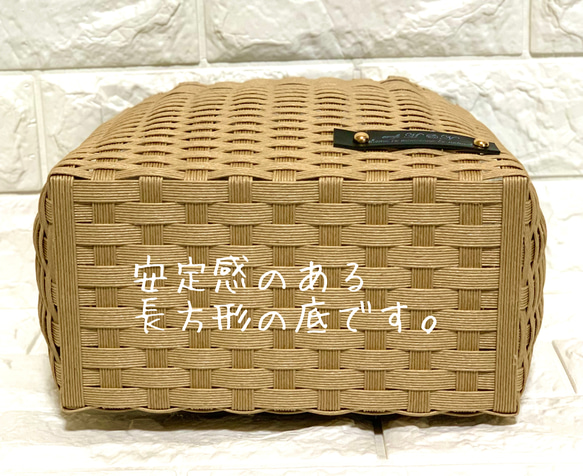 新作♬︎♡バンブーハンドルがオシャレ シンプル カゴバッグ お出かけ 浴衣 お着物にも使い易いサイズ♬︎♡ 20枚目の画像