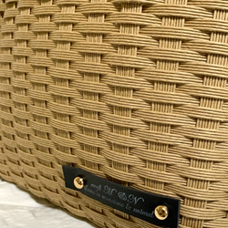 新作♬︎♡バンブーハンドルがオシャレ シンプル カゴバッグ お出かけ 浴衣 お着物にも使い易いサイズ♬︎♡ 14枚目の画像