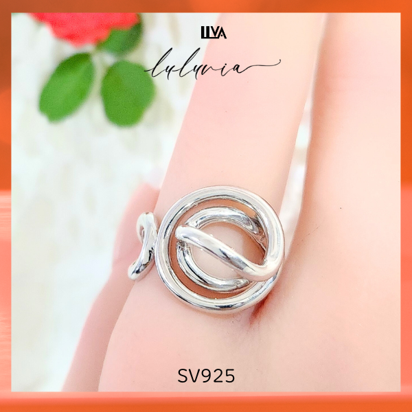 立体インフィニティシルバーリング・アシンメトリー・彫刻的フォルム・luluvia(ルルヴィア)SV925新作・RL035