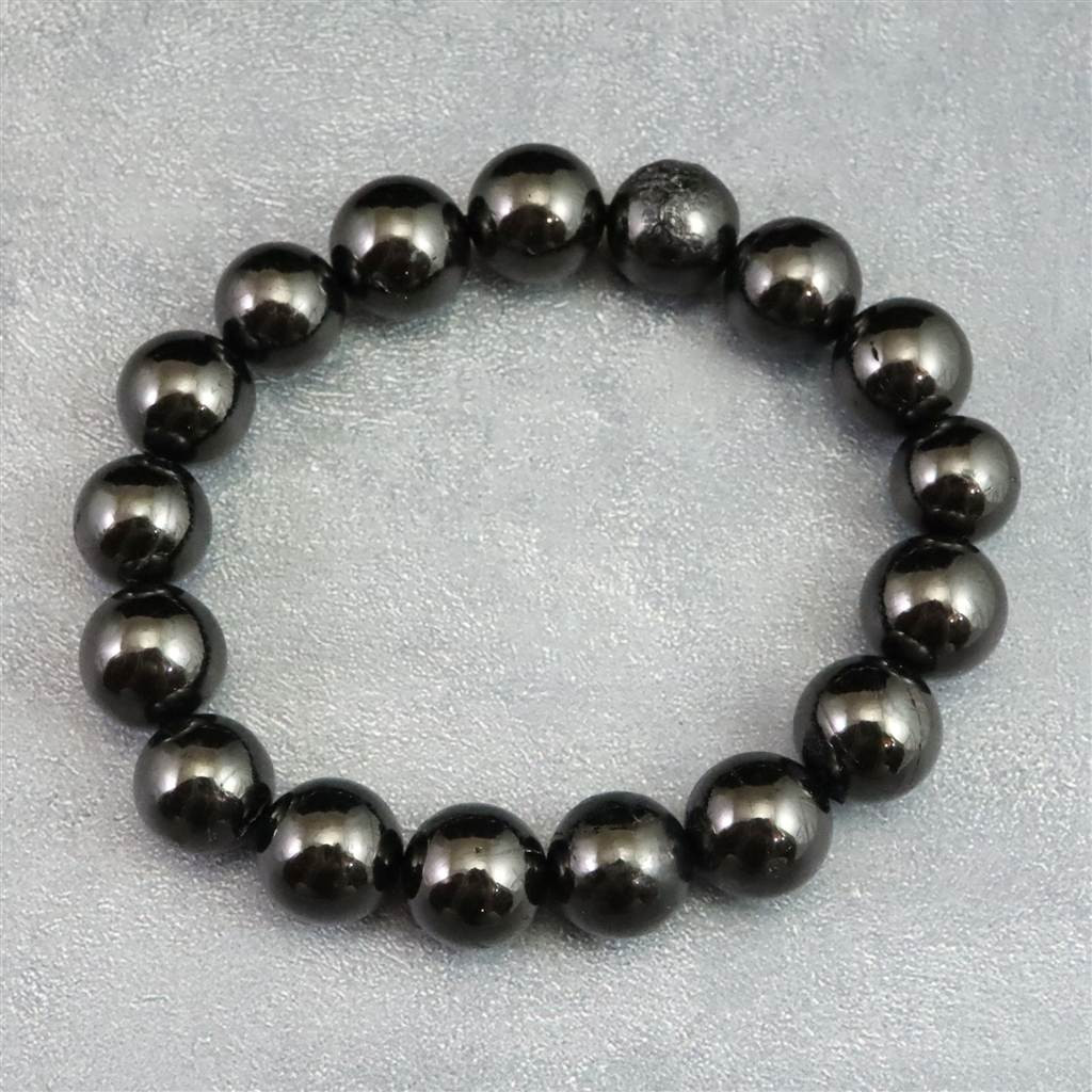 ノーブルシュンガイト  エリートシュンガイト　12mmブレスレット 32.39g #43006