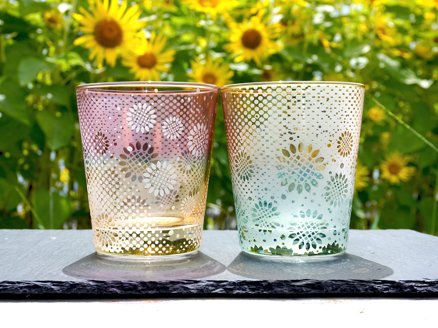 夏華向日葵グラス【2色Ver】