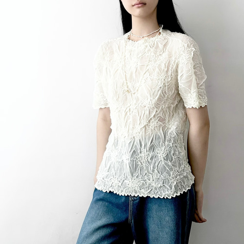 草木染めTシャツ☆シワ加工】オリジナル│藍染め│伸縮性│サマー