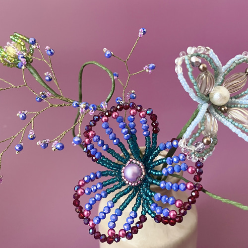 アンニュイフラワー　ビーズフラワーブーケ　ブーケ ビーズフラワー ビーズフラワーブーケ - メルカリ