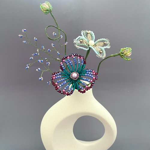 アンニュイフラワー　ビーズフラワーブーケ　ブーケ ビーズフラワー ビーズフラワーブーケ - メルカリ