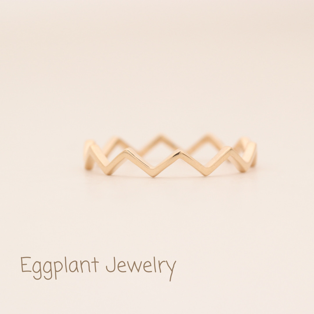 受注生産【K10】ジグザグリング