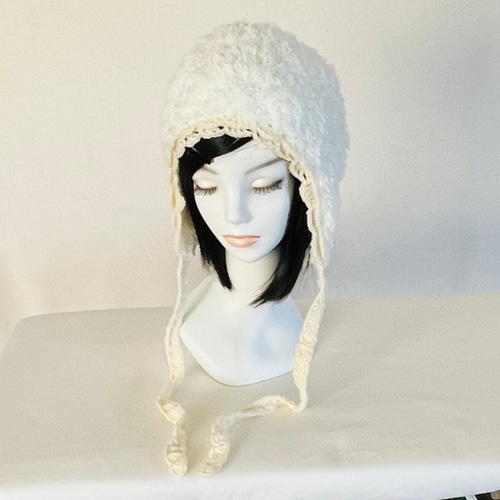 レース付き ボンネット KH ニット帽・ビーニー Knitting High 通販