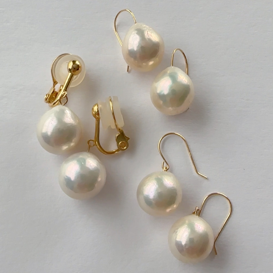 "Luxe Dropリュクス・ドロップ" 　ティアドロップパール　ピアス　イヤリング