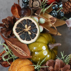 '25 ハロウィン 3way 秋色木の実のリース ★22cm 4枚目の画像