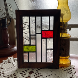 ステンドグラス パネル 大正ロマン 和モダン 格子戸 その他インテリア