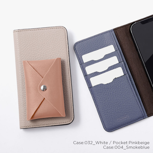 32色　レザー　ポケット付き　全機種対応 本革 スマホ 手帳型 スマホケース Android #mm00001576 2枚目の画像