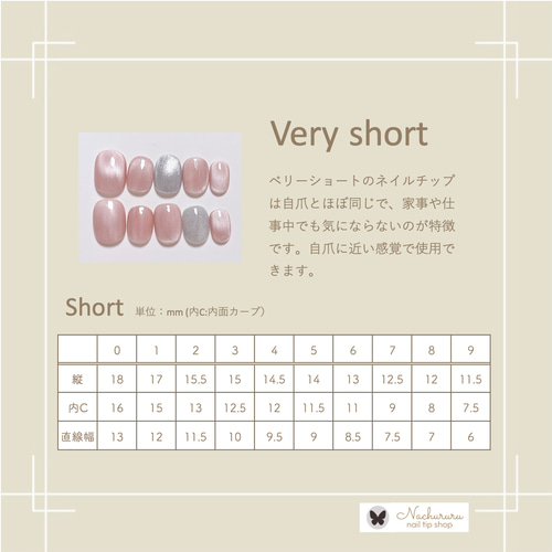 サイズ測定用ネイルチップ ネイルチップ（つけ爪） Nachururu 通販