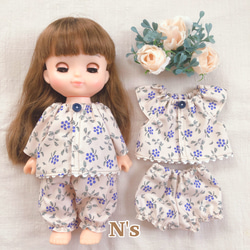 リカちゃん服  花柄オールインワン タカラトミー リカちゃん LW-01 ジョイフルフラワー (着せ替え