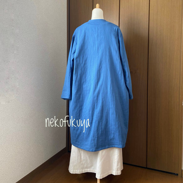 あんしんダブルガーゼのロングカーディガン LL〜3Lサイズくらい　長袖☆受注製作です☆ 3枚目の画像