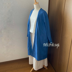 あんしんダブルガーゼのロングカーディガン LL〜3Lサイズくらい　長袖☆受注製作です☆ 4枚目の画像