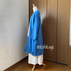 あんしんダブルガーゼのロングカーディガン LL〜3Lサイズくらい　長袖☆受注製作です☆ 2枚目の画像