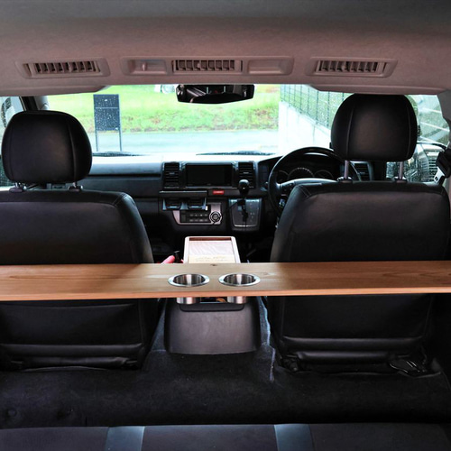 ハイエース 200系 セカンドテーブル 国産杉無垢材使用 キャンプ 車中泊