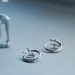 2コset) 無骨な 古木に咲いた ダイヤモンドの花 ペア リング シルバー925 7枚目の画像