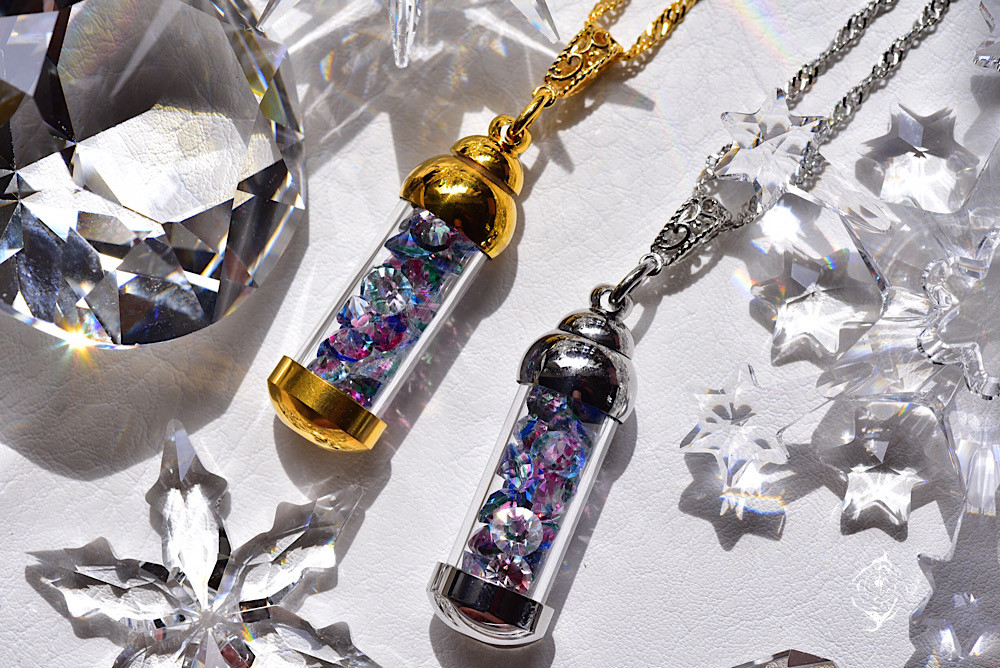 Iris：硝子標本｜ロングネックレス