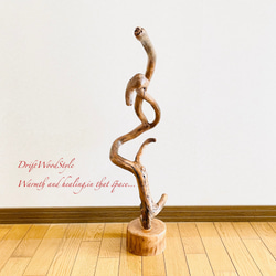 流木インテリア 芸術的にうねる枝の流木スタンド ランタンやエアプラントを飾れる置物 北欧 照明 木材 癒し N100 13枚目の画像